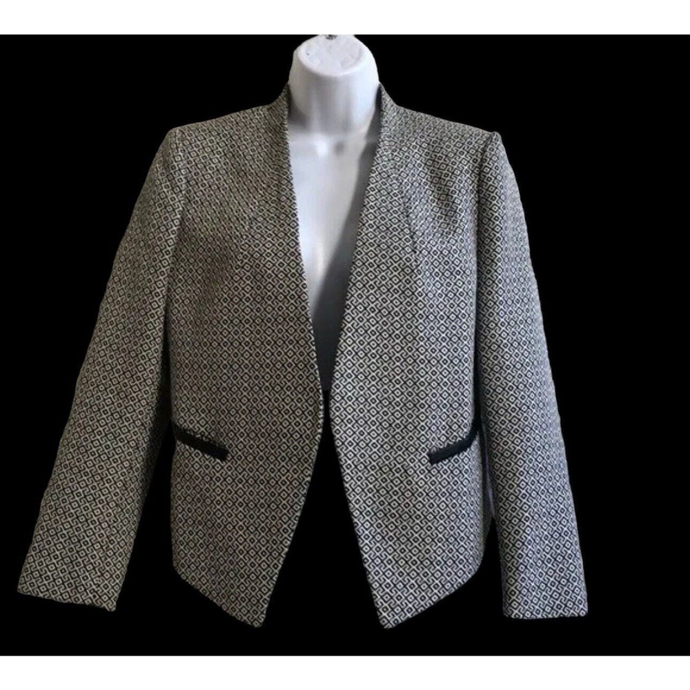 Bar III open front geometric maze print‎ blazer Women’s Size XS
